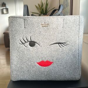 Gray wool Kate Spade Winky bag